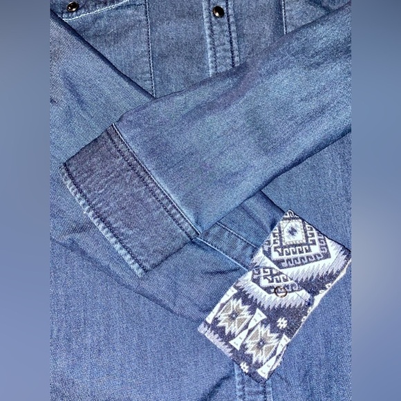 2/30$ Men’s ONLY & SONS dark blue cotton blend stretchy long sleeves shirt Sz XL - Picture 5 of 16